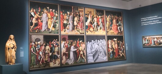 Städel Ausstellungsraum mit Blick auf „Erste Öffnung des Dominikaneraltars“ 