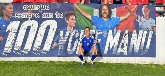 Manuela Giugliano 100 Caps with Italy Team